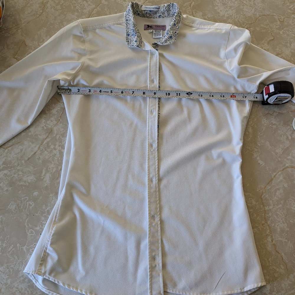 R.J. Classics Sterling Cool Stretch Show Shirt in White, Sz 34